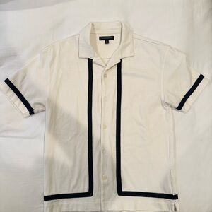 White and Blue Men's Shirt